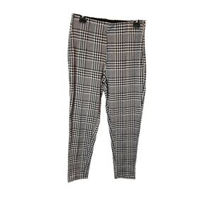 MAZE COLLECTION Houndstooth Plaid Leggings Pants Women's Size L